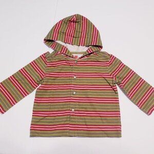 Tea Collection 12-18 hoodie baby boy stripes